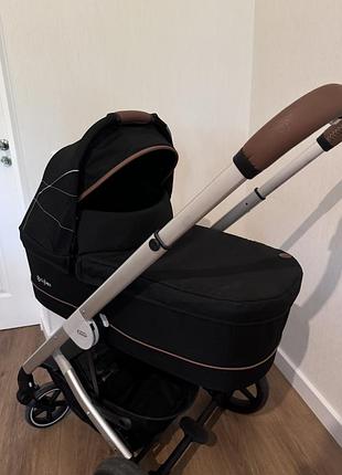 Коляска 2 в 1 cybex balios s denim / lavastone black
