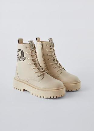 Ботільони «уенсдей» zara 38