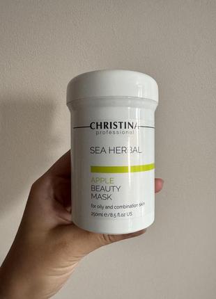 Яблучна маска краси christina sea herbal beauty mask green apple