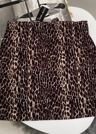 Select нова крутв  леопардова мін-спідниця