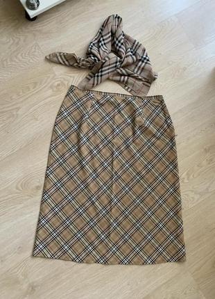 Юбка в клетку стиль burberry xl-l.