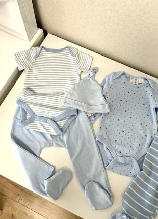 Нові комплекти одягу для малюка боді повзунки 0-3 міс 3-6 міс next zara2 фото