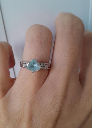 925 серебро серебряное кольцо колечко топаз