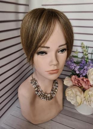 Наклвдка топер макушка челка 100% натуральный волос славянских.