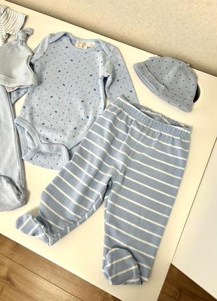Нові комплекти одягу для малюка боді повзунки 0-3 міс 3-6 міс next zara3 фото