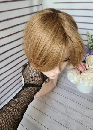 Накладка топер челка - шторка типатинг 100% натуральный славянский волос.