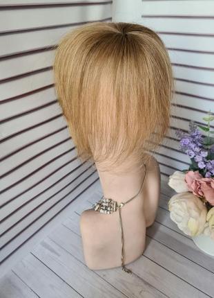 Накладка топер челка - шторка типатинг 100% натуральный славянский волос.