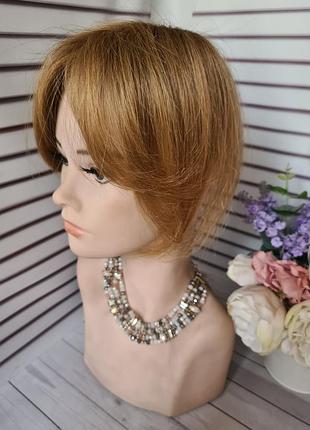 Накладка топер челка - шторка типатинг 100% натуральный славянский волос.