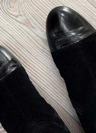 Жіночі замшеві демісезонні сапоги чоботи ботфорти5 фото