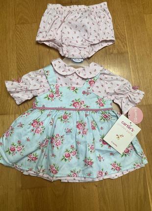 Новый сарафан с трусиками для девочки 3 месяца