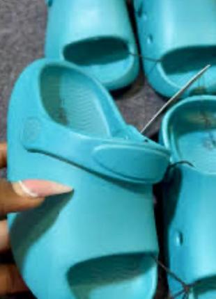Детские сандалии пантолеты кроксы пляжные (унисекс) с ремешком tu (англия)7 фото