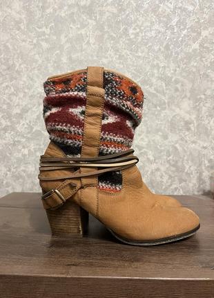 Женская обувь steve madden tolteca cognac southwestern midcalf