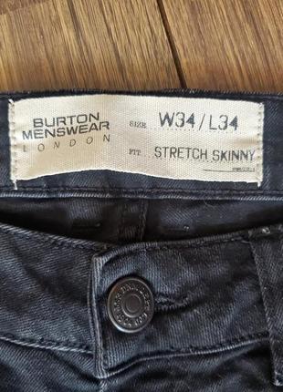 Черные джинсы burton menswear london w32/l343 фото