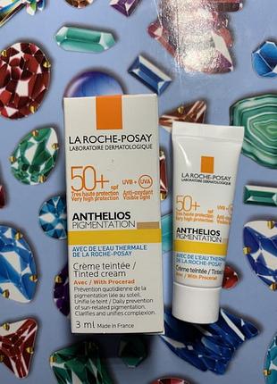 Сонцезахисний крем із тонувальним ефектом від пігментаціїla roche-posay antheelios pigmentation spf50+