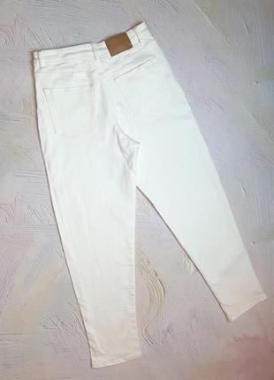 💝2+1=4 базовые белые зауженные мом mom джинсы высокая посадка h&amp;m, размер 48 - 506 фото