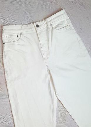 💝2+1=4 базові білі завужені мом mom джинси висока посадка h&m, розмір 48 - 504 фото