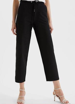 Плотные штаны с карманами на кулиске польша