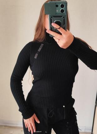 Черный шерстяной гольф armani jeans
