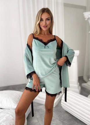 Велюрова піжама з шортами з майкою тепла плюшева жіноча осіння на осінь сіра чорна рожева лілова зелена біла кружевна шорти домашній костюм батал