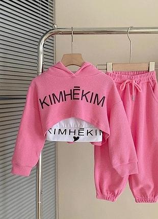 Стильный костюм тройка для девочек