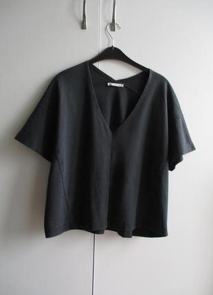 Zara (m) графитовая вареная оверсайз футболка