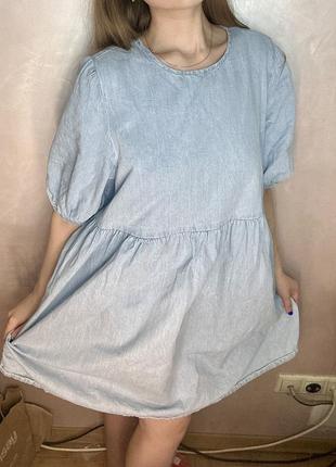 Джинсовое платье с карманами new look3 фото