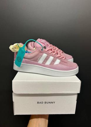 Кеди жіночі adidas campus bad bunny pink-white