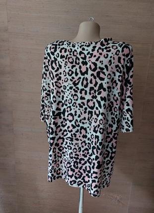 💜💚🩷 мягенькая футболочка розово черный леопард2 фото
