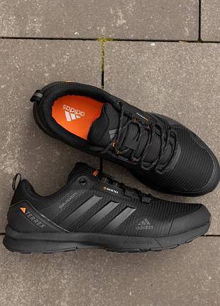 Кросівки чоловічі спортивні adidas terrex light gtx triple black, адидас террекс чорні