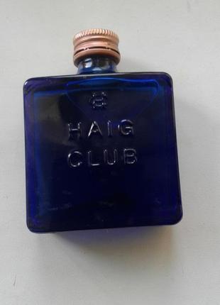 Бутылка для виски haig club mini с синим стеклом и медной крышкой 70 мл
