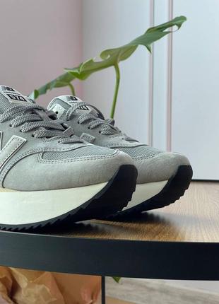 👟 кроссовки new balance 574 platform grey / наложка bs👟2 фото