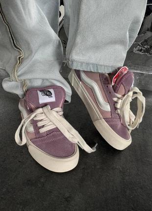 Ванс кну розовые замша vans knu pink / lilac4 фото