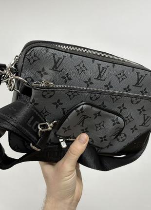 Louis vuitton trio messenger grey manbag