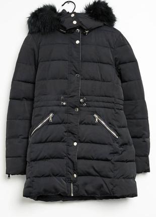 Натуральный зимний пуховик zara