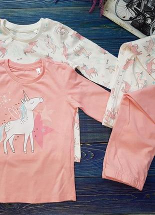 Піжама✨ домашній костюм для дівчини на 3 роки з єдинорігом c&a