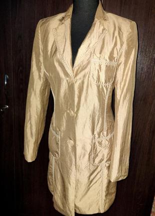 Пальто,плащ luisa cerano из натурального шелка. винтаж.