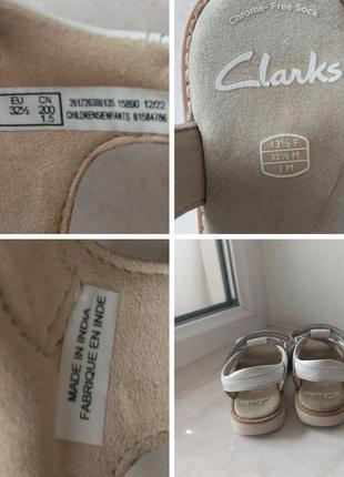 Босоніжки натуральна шкіра бренду clarks принт ❤️❤️❤️ uk 2,5 eur 359 фото