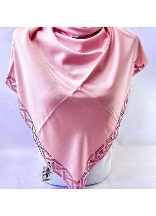 Шелковый изысканный платок. турецкий женский натуральный праздничный платок