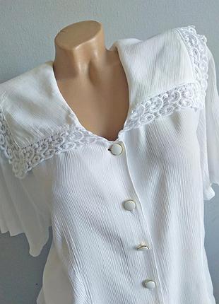 Вінтаж!! блуза з акцентним коміром.