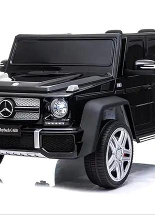 Электромобиль детский внедорожник одноместный полноприводный mercedes maybach черный