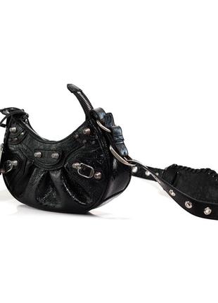 Сумка жіноча шкіряна чорна баленсіага, сумки жіночі