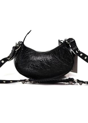 Сумка жіноча шкіряна чорна баленсіага, сумки жіночі