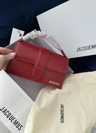 Сумка jacquemus le grand bambino червона9 фото