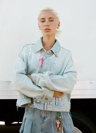 Оверсайз джинсовка zara