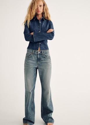 Джинси wide leg zara
