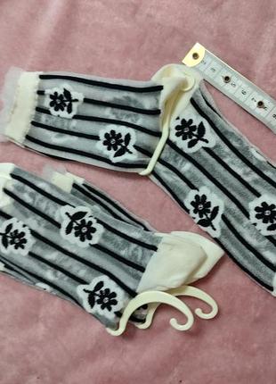 Эксклюзивные носки сетка цветы2 фото