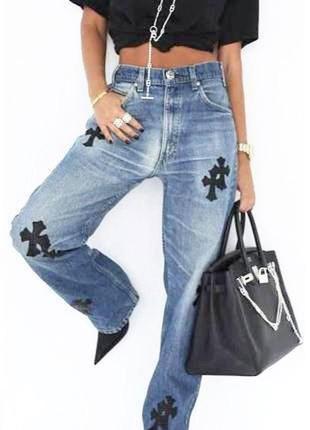 Джинсы в стиле chrome