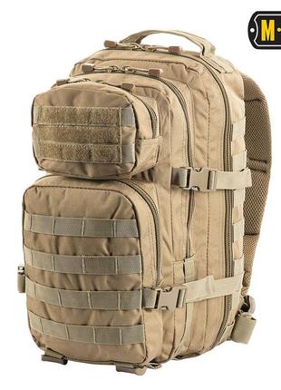 Тактичний штурмовий рюкзак m-tac assault 30l літрів койот якість військовий рюкзак зсу 45x27x22  519037vi