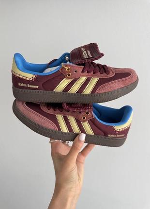 Адідас самба валес adidas samba x walles bonner burgundy2 фото