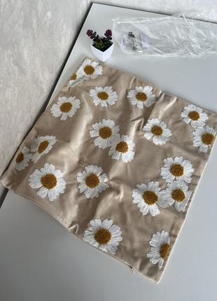 Очень красивая наволочка на подушку 45х45 см новая с вышивкой из aliexpress